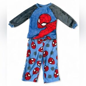 Toddler Boy Marvel Spiderman Fleece‎ Pajama Set Size 2T
